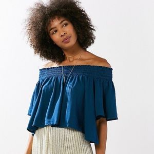 Urban outfitter off the shoulder smocked top